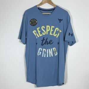 Under Armour Project Rock Shirt Mens L Respect The Grind Tee Short Sleeve Loose